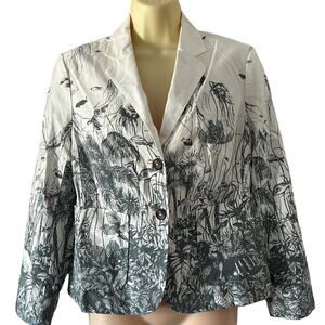 DL Daughters of the Liberation Underwater Print Blazer Jacket Size 4 Lined